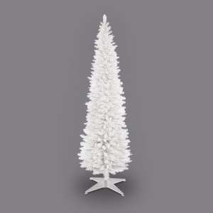 6ft white pencil artificial christmas tree